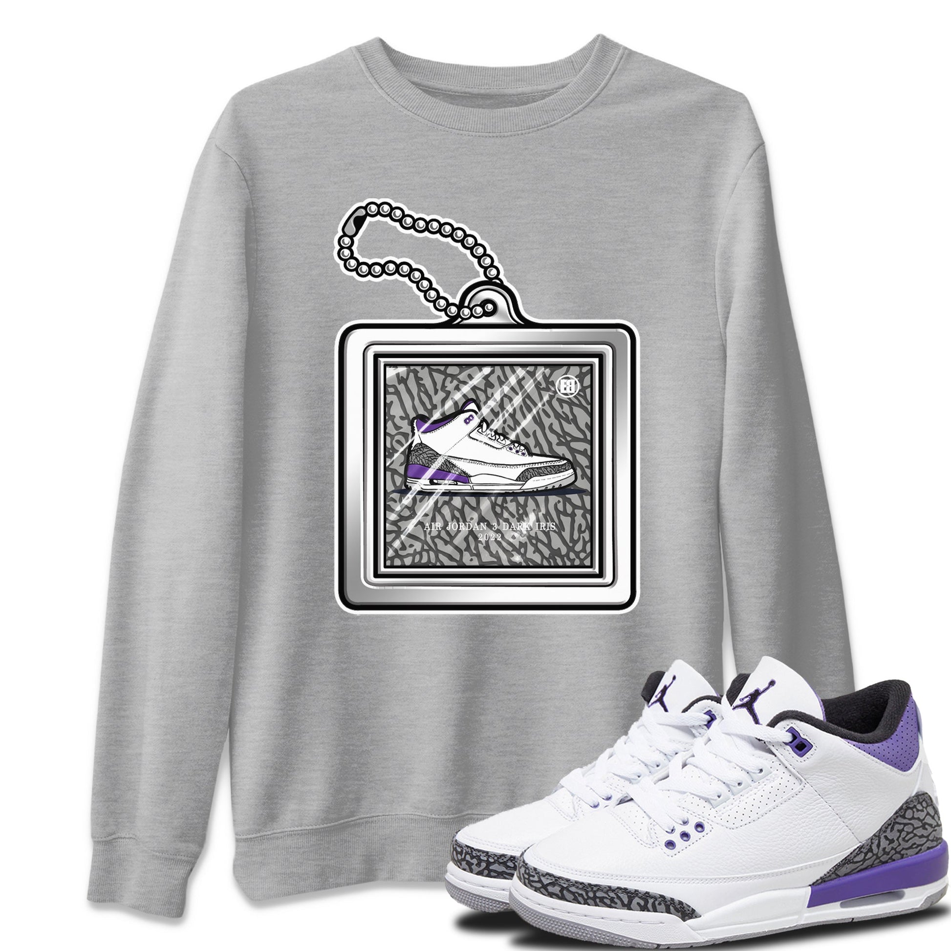 Jordan 3 Dark Iris Sneaker Match Tees Hang Tag Sneaker Tees Jordan 3 Dark Iris Sneaker Release Tees Unisex Shirts