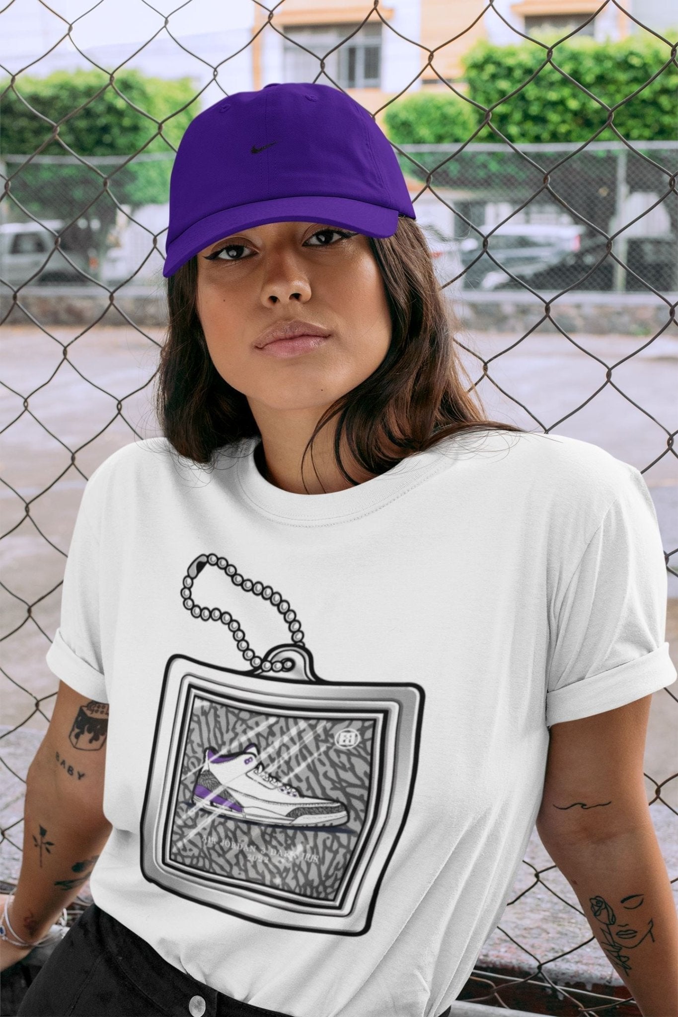 Jordan 3 Dark Iris Sneaker Match Tees Hang Tag Sneaker Tees Jordan 3 Dark Iris Sneaker Release Tees Unisex Shirts