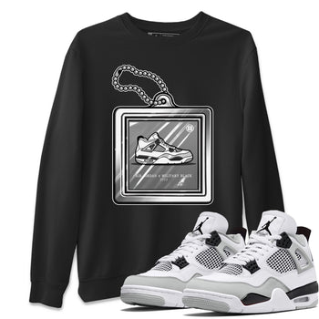 Jordan 4 Military Black Sneaker Match Tees Hang Tag Sneaker Tees Jordan 4 Military Black Sneaker Release Tees Unisex Shirts