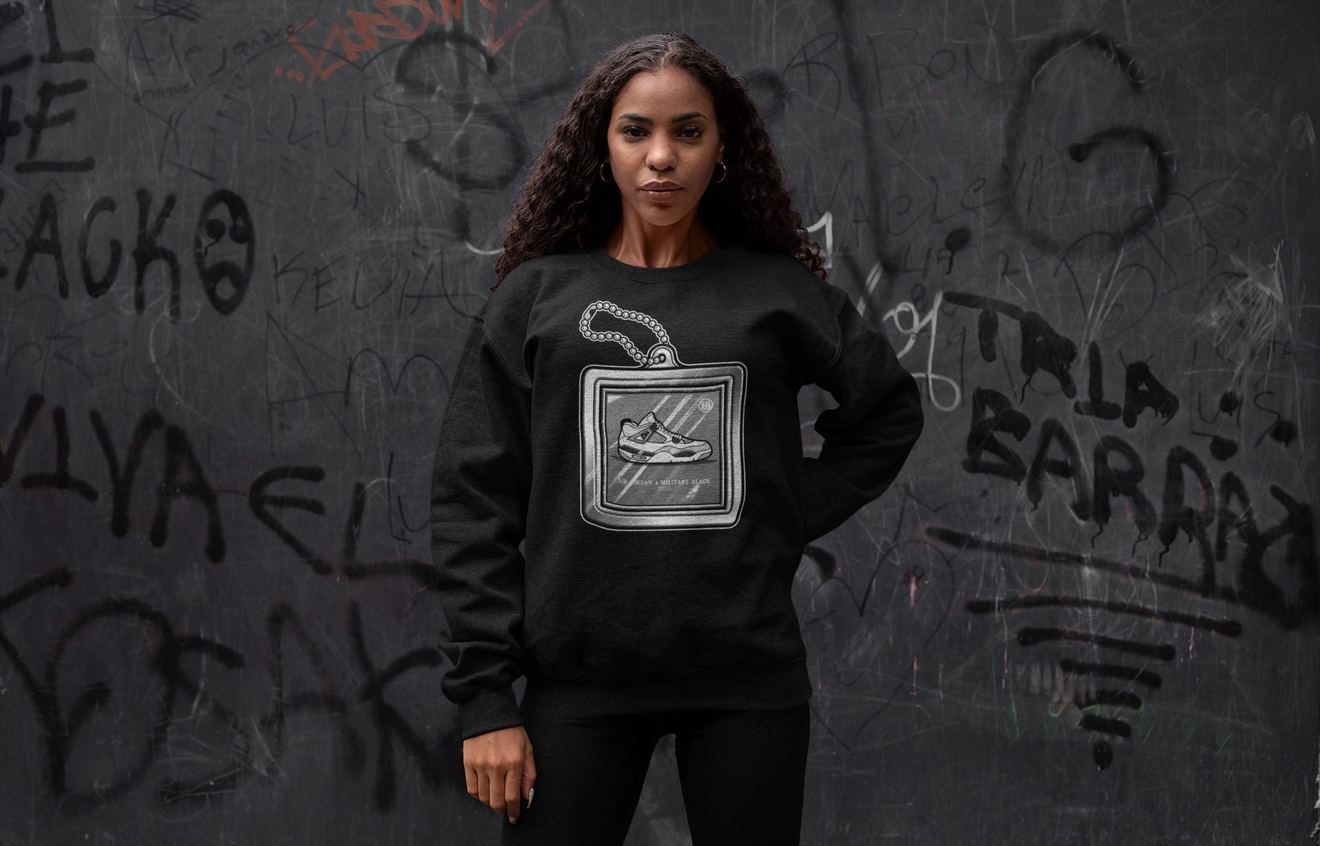 Jordan 4 Military Black Sneaker Match Tees Hang Tag Sneaker Tees Jordan 4 Military Black Sneaker Release Tees Unisex Shirts