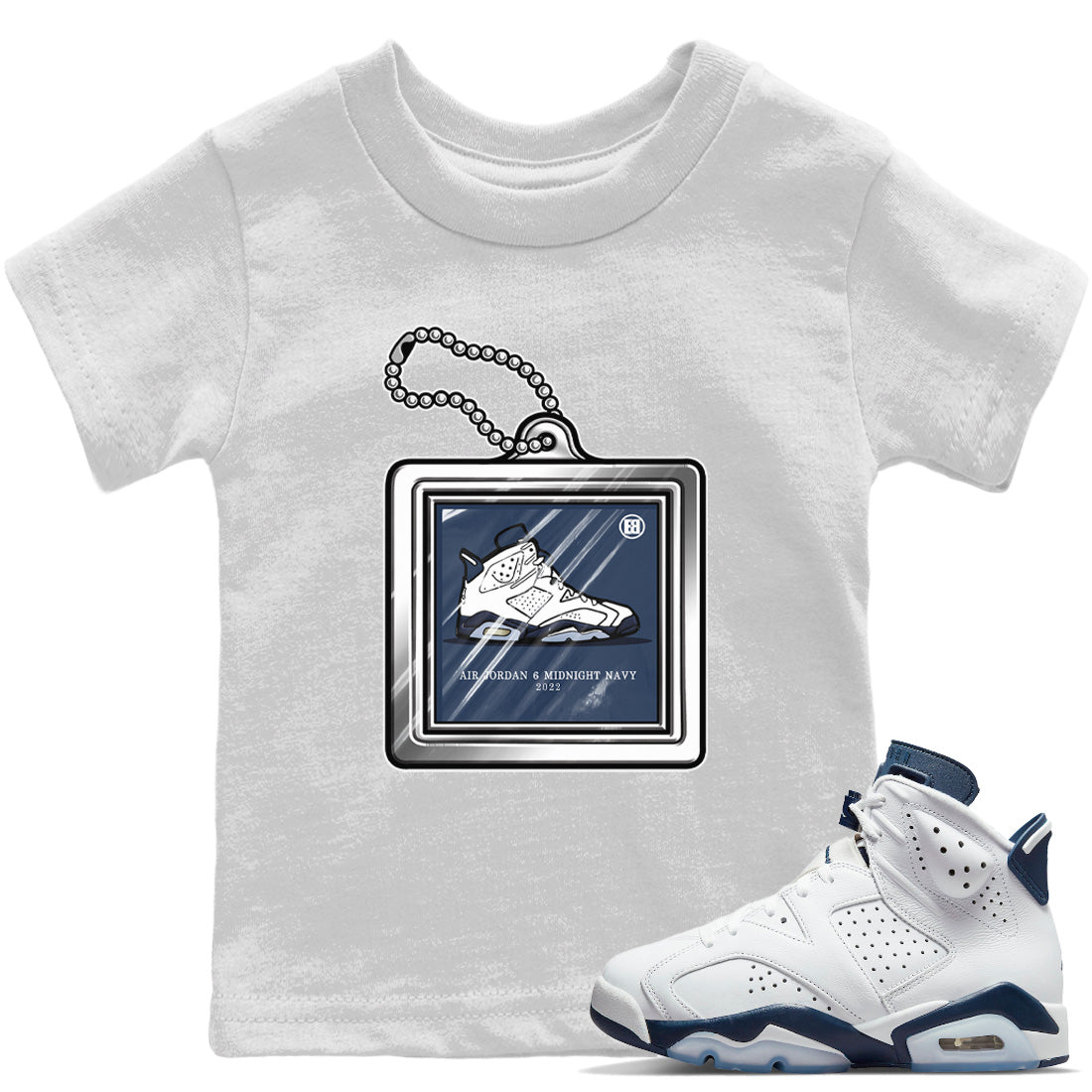 Jordan 6 Midnight Navy Sneaker Match Tees Hang Tag Sneaker Tees Jordan 6 Midnight Navy Sneaker Release Tees Kids Shirts