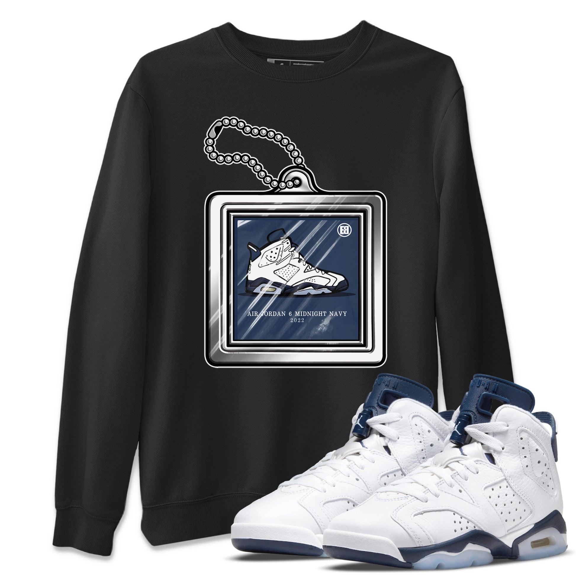Jordan 6 Midnight Navy Sneaker Match Tees Hang Tag Sneaker Tees Jordan 6 Midnight Navy Sneaker Release Tees Unisex Shirts