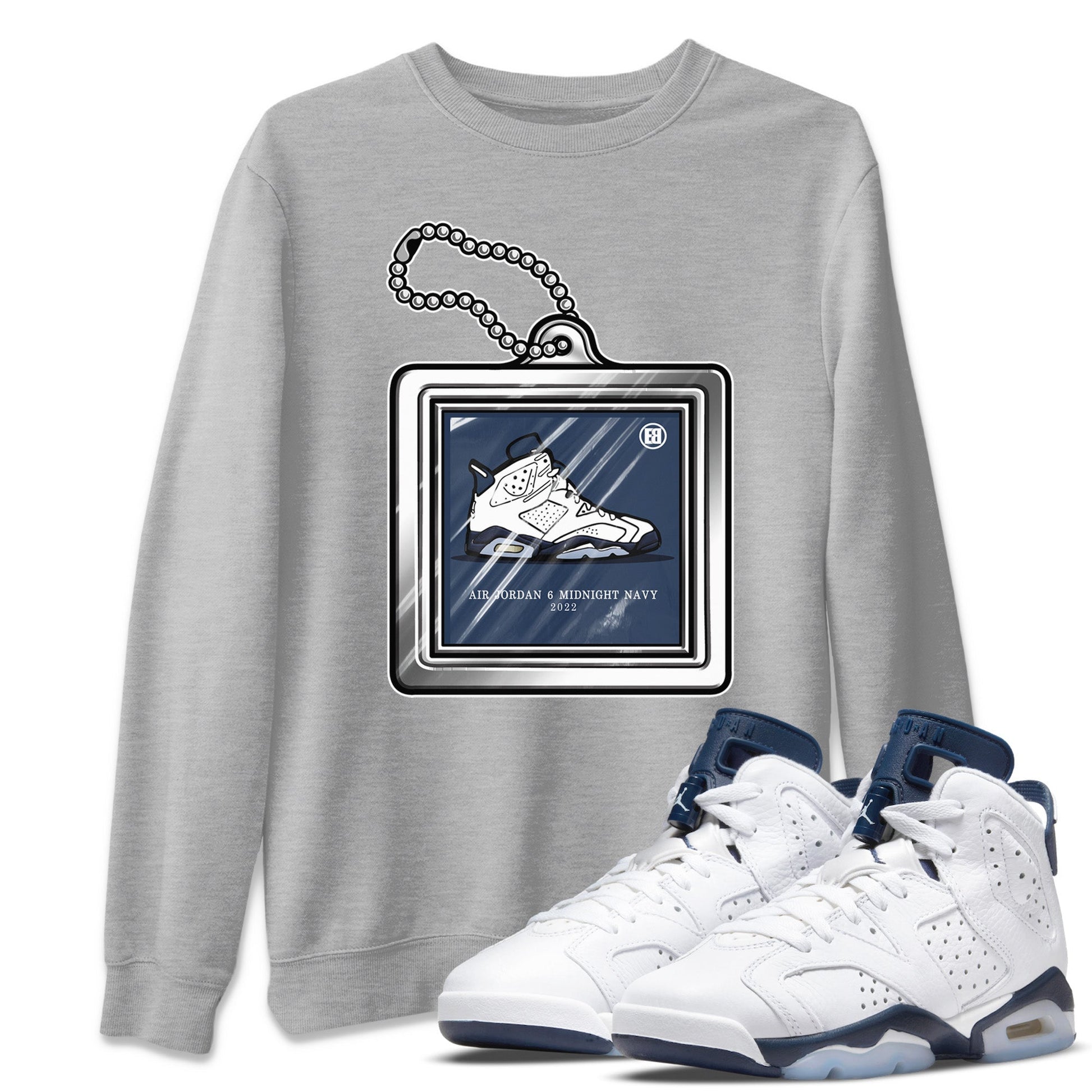 Jordan 6 Midnight Navy Sneaker Match Tees Hang Tag Sneaker Tees Jordan 6 Midnight Navy Sneaker Release Tees Unisex Shirts