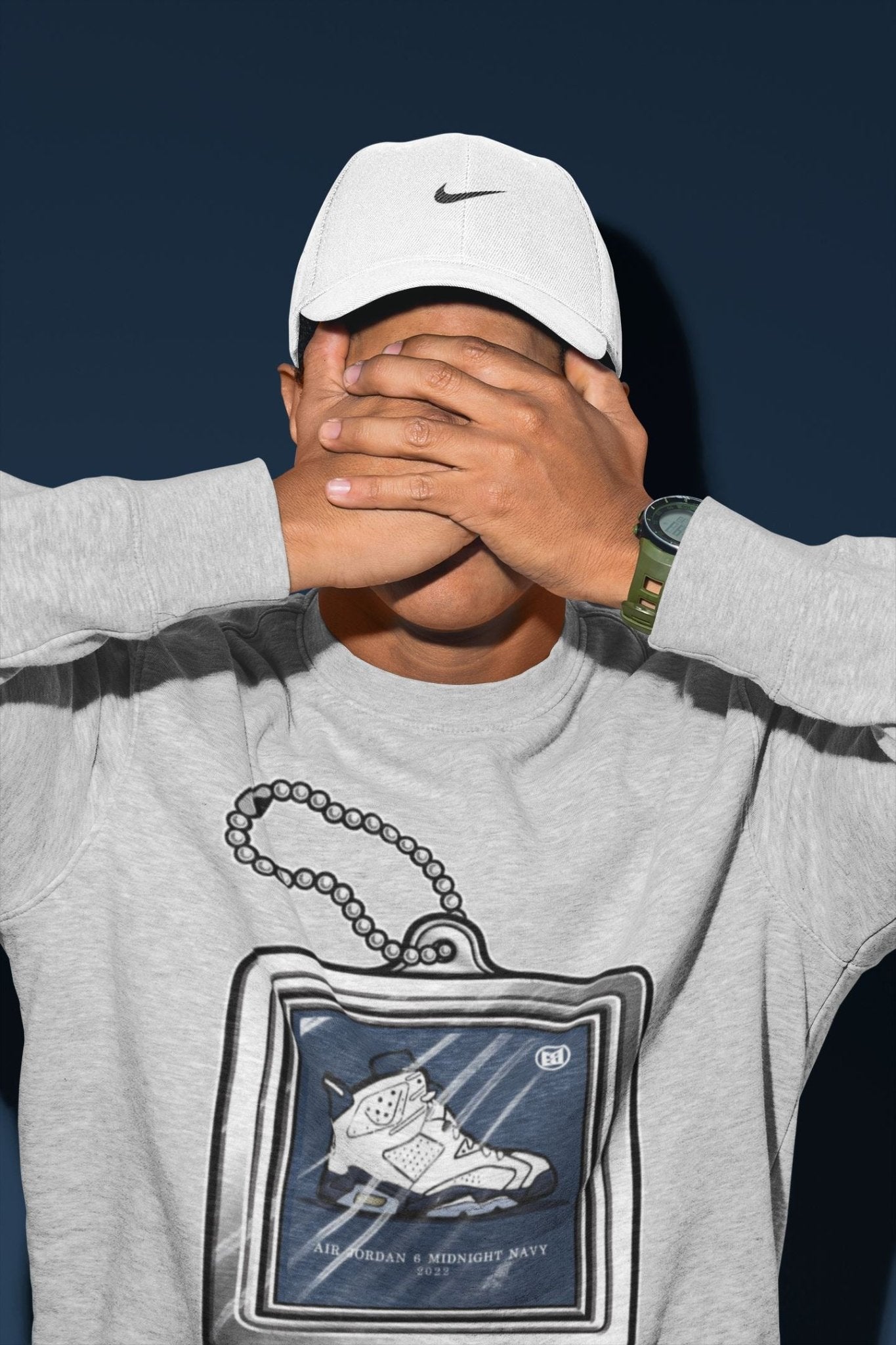 Jordan 6 Midnight Navy Sneaker Match Tees Hang Tag Sneaker Tees Jordan 6 Midnight Navy Sneaker Release Tees Unisex Shirts