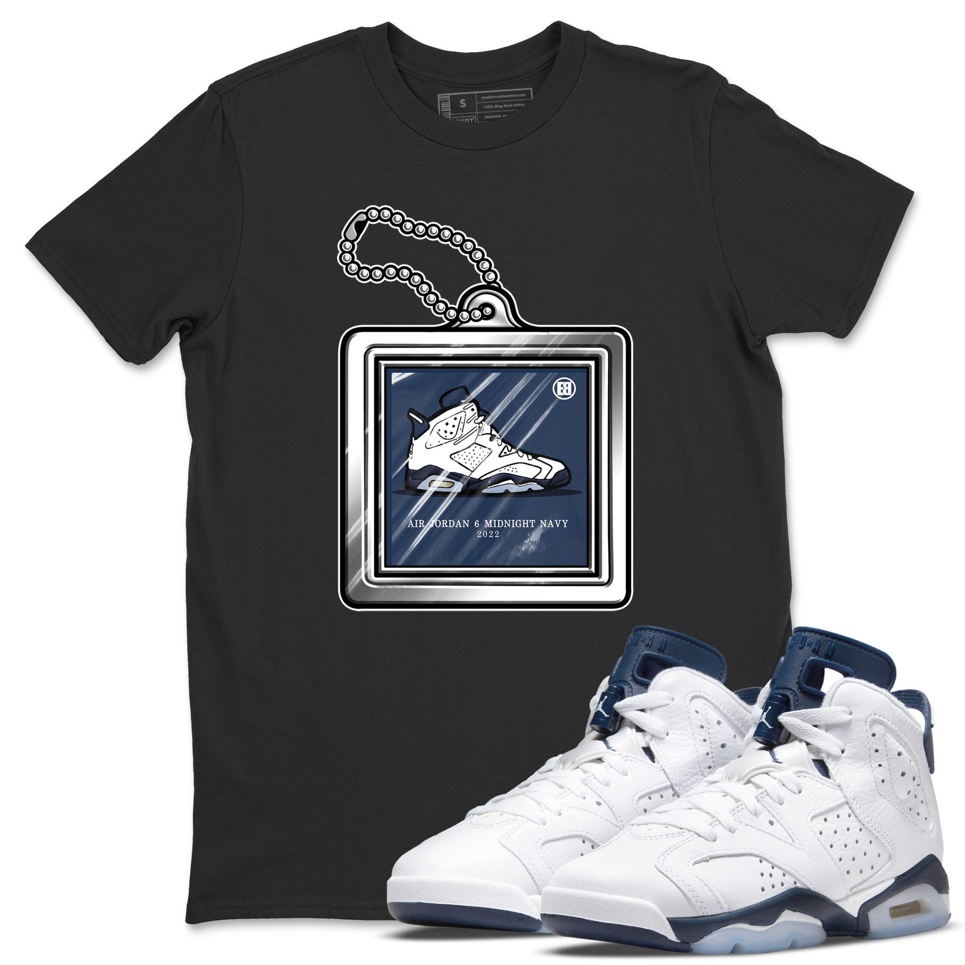 Jordan 6 Midnight Navy Sneaker Match Tees Hang Tag Sneaker Tees Jordan 6 Midnight Navy Sneaker Release Tees Unisex Shirts