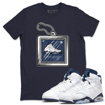 Jordan 6 Midnight Navy Sneaker Match Tees Hang Tag Sneaker Tees Jordan 6 Midnight Navy Sneaker Release Tees Unisex Shirts