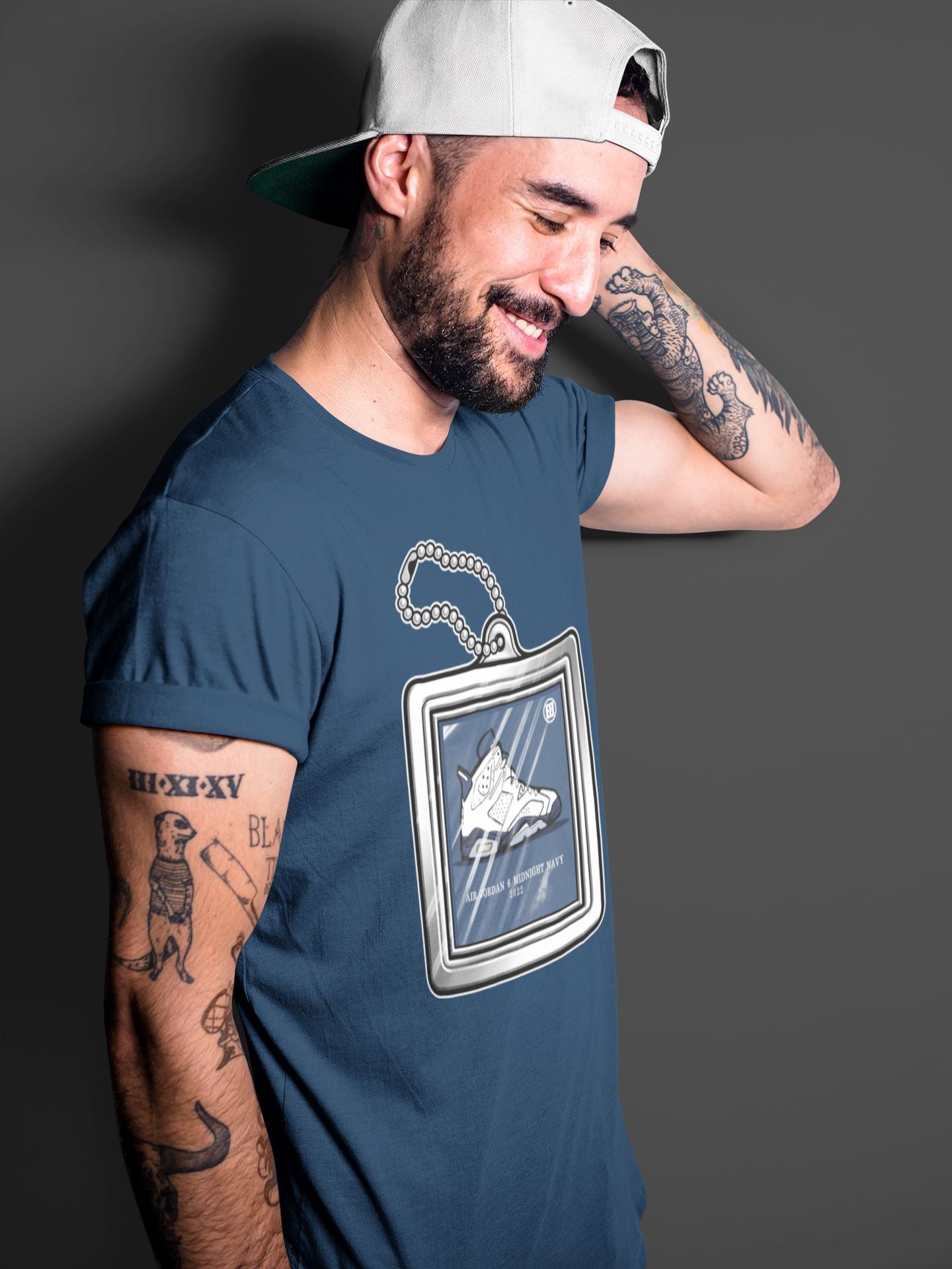 Jordan 6 Midnight Navy Sneaker Match Tees Hang Tag Sneaker Tees Jordan 6 Midnight Navy Sneaker Release Tees Unisex Shirts