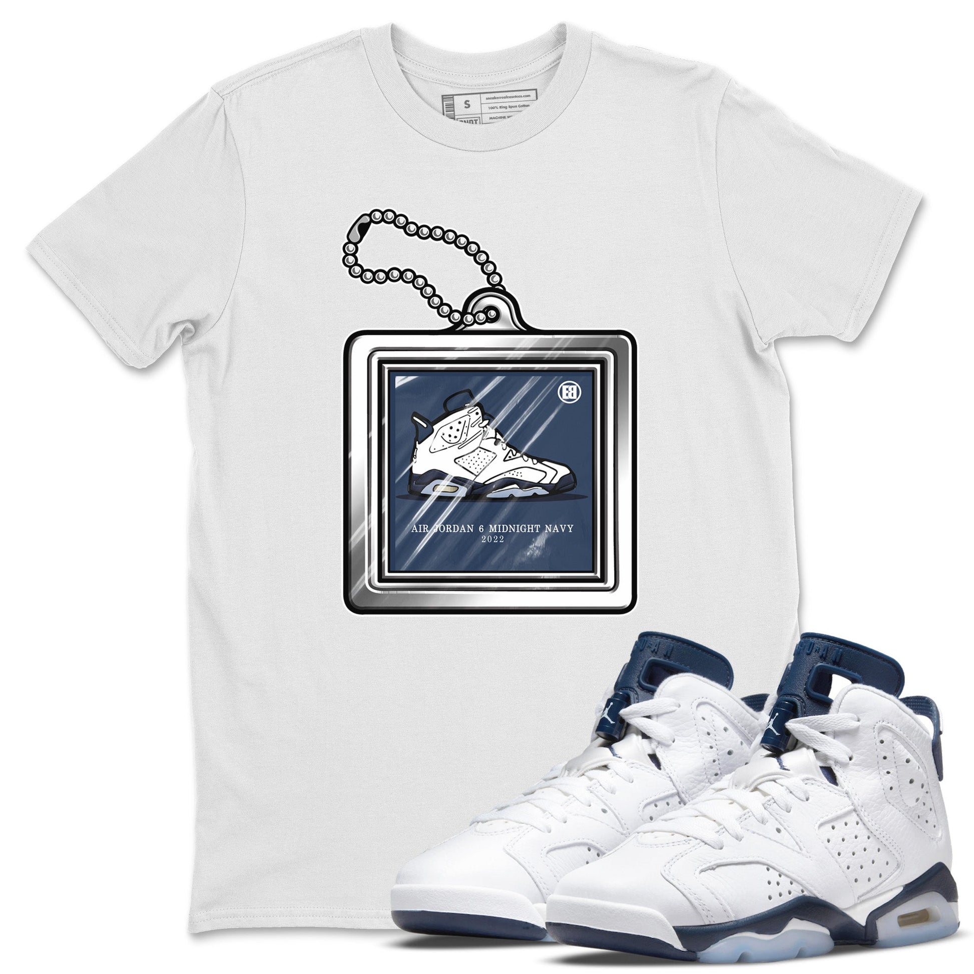 Jordan 6 Midnight Navy Sneaker Match Tees Hang Tag Sneaker Tees Jordan 6 Midnight Navy Sneaker Release Tees Unisex Shirts