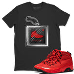 Jordan 9 Chile Red Sneaker Match Tees Hang Tag Sneaker Tees Jordan 9 Chile Red Sneaker Release Tees Unisex Shirts