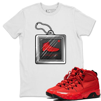 Jordan 9 Chile Red Sneaker Match Tees Hang Tag Sneaker Tees Jordan 9 Chile Red Sneaker Release Tees Unisex Shirts