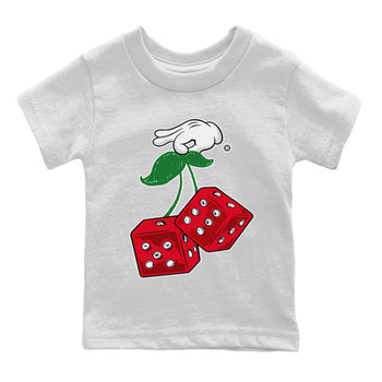 Jordan 11 Cherry Sneaker Match Tees Hanging Dice Sneaker Tees Jordan 11 Cherry Sneaker Release Tees Kids Shirts