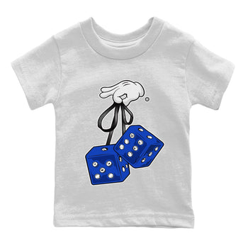 Jordan 12 Hyper Royal Sneaker Match Tees Hanging Dice Sneaker Tees Jordan 12 Hyper Royal Sneaker Release Tees Kids Shirts