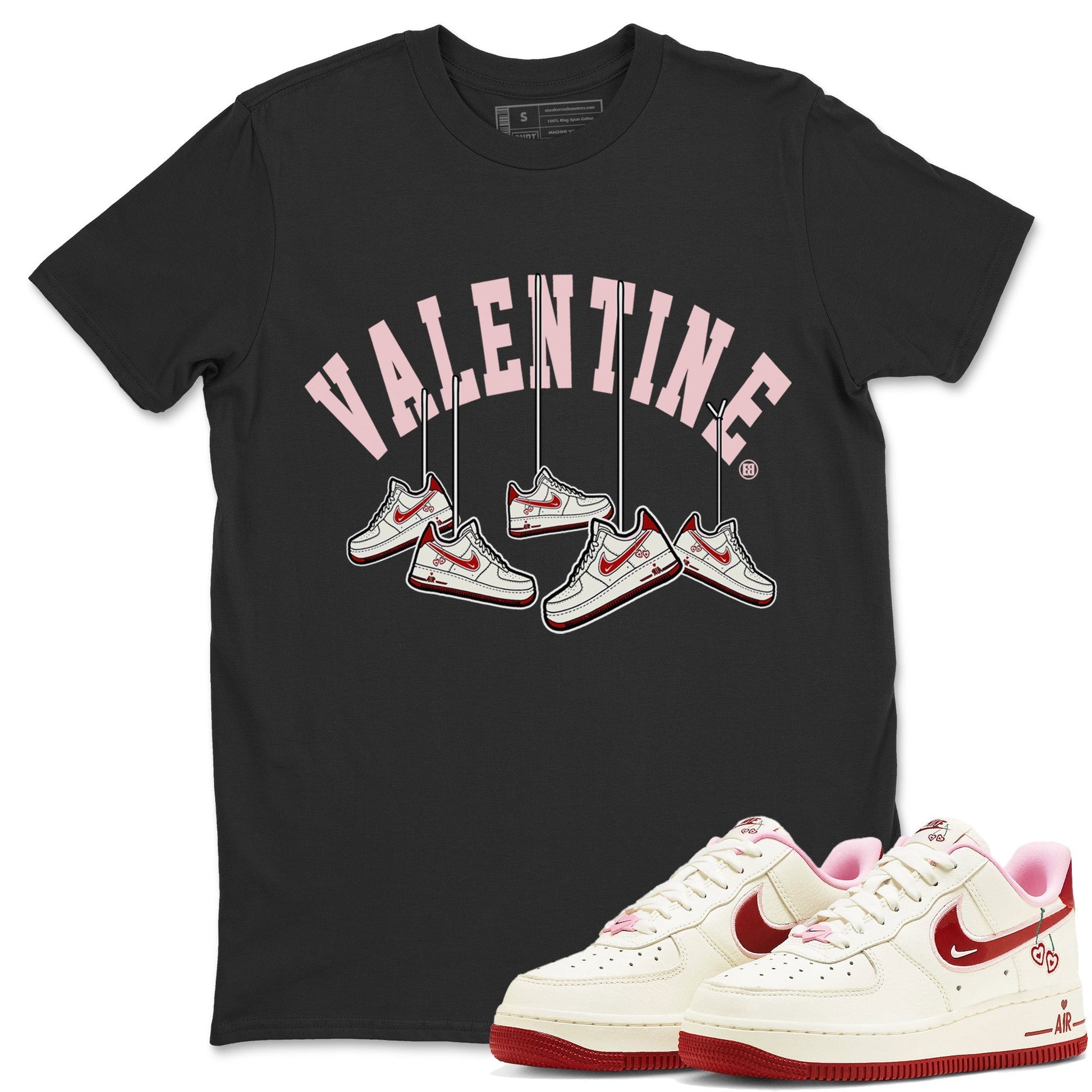 Air Force 1 Valentines Day Sneaker Match Tees Hanging Sneakers Sneaker Tees Air Force 1 Valentines Day Sneaker Release Tees Unisex Shirts