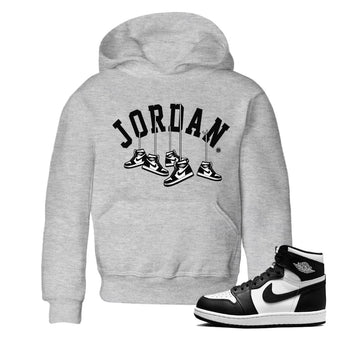 Jordan 1 Black White Sneaker Match Tees Hanging Sneakers Sneaker Tees Jordan 1 Black White Sneaker Release Tees Kids Shirts
