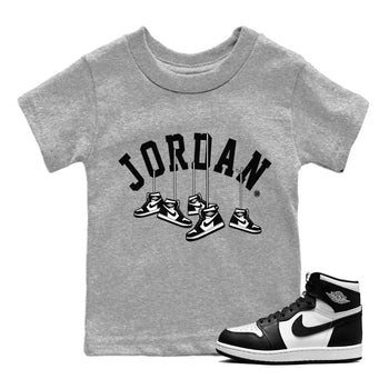 Jordan 1 Black White Sneaker Match Tees Hanging Sneakers Sneaker Tees Jordan 1 Black White Sneaker Release Tees Kids Shirts