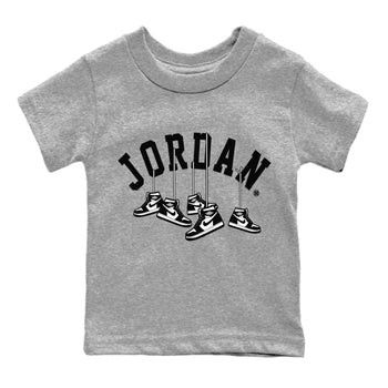 Jordan 1 Black White Sneaker Match Tees Hanging Sneakers Sneaker Tees Jordan 1 Black White Sneaker Release Tees Kids Shirts