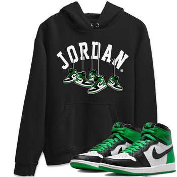 Air Jordan 1 Celtics Sneaker Match Tees Hanging Sneakers Sneaker Tees Air Jordan 1 Retro Celtics Sneaker Release Tees Unisex Shirts Black 1