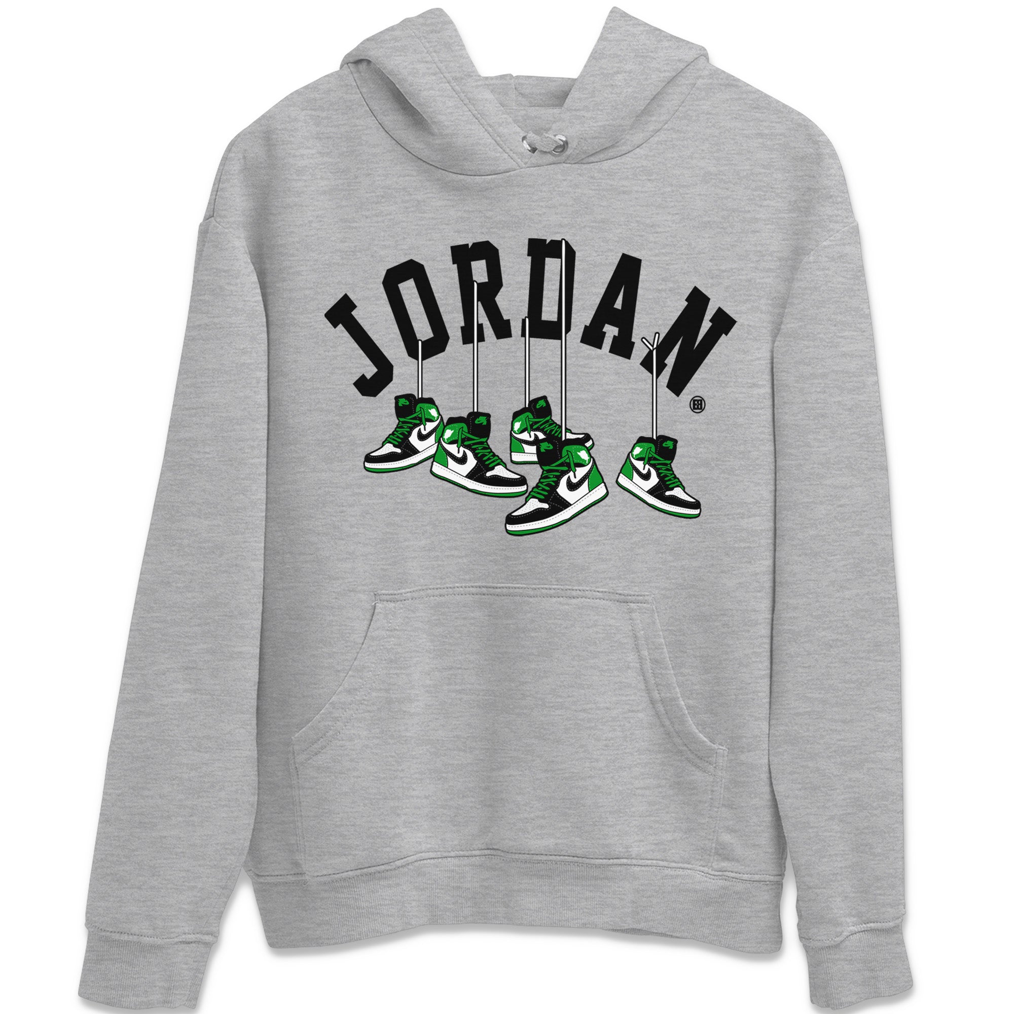 Air Jordan 1 Celtics Sneaker Match Tees Hanging Sneakers Sneaker Tees Air Jordan 1 Retro Celtics Sneaker Release Tees Unisex Shirts Heather Grey 2