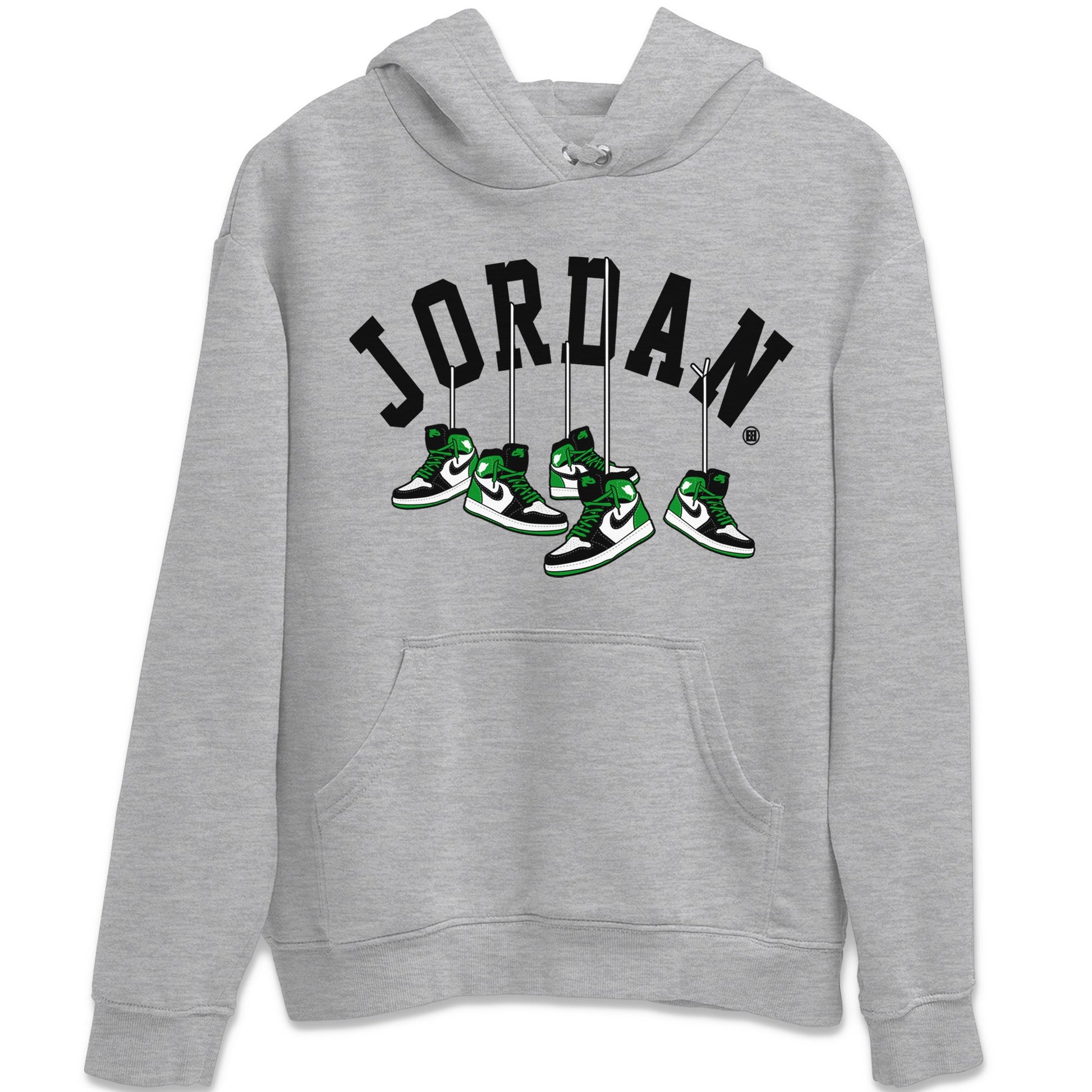 Air Jordan 1 Celtics Sneaker Match Tees Hanging Sneakers Sneaker Tees Air Jordan 1 Retro Celtics Sneaker Release Tees Unisex Shirts Heather Grey 2