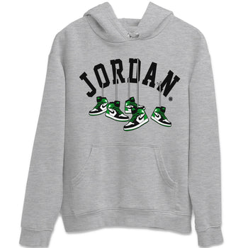 Air Jordan 1 Celtics Sneaker Match Tees Hanging Sneakers Sneaker Tees Air Jordan 1 Retro Celtics Sneaker Release Tees Unisex Shirts Heather Grey 2