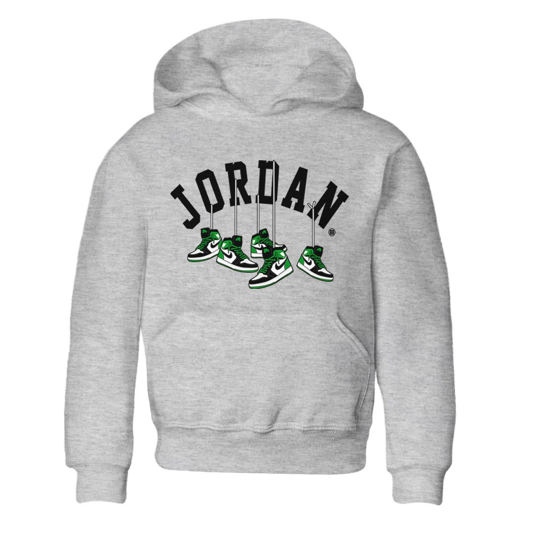 Air Jordan 1 Celtics Sneaker Match Tees Hanging Sneakers Sneaker Tees Air Jordan 1 Retro Celtics Sneaker Release Tees Kids Shirts Heather Grey 2