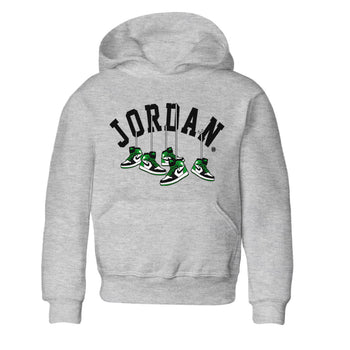 Air Jordan 1 Celtics Sneaker Match Tees Hanging Sneakers Sneaker Tees Air Jordan 1 Retro Celtics Sneaker Release Tees Kids Shirts Heather Grey 2