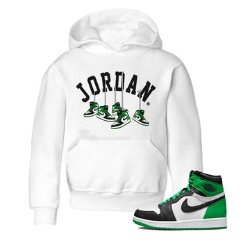 Air Jordan 1 Celtics Sneaker Match Tees Hanging Sneakers Sneaker Tees Air Jordan 1 Retro Celtics Sneaker Release Tees Kids Shirts White 1