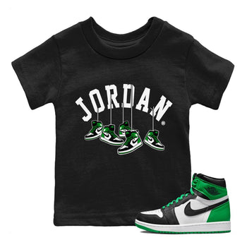 Air Jordan 1 Celtics Sneaker Match Tees Hanging Sneakers Sneaker Tees Air Jordan 1 Retro Celtics Sneaker Release Tees Kids Shirts Black 1