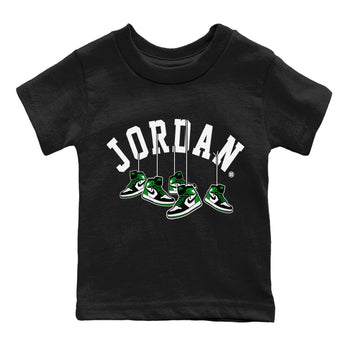 Air Jordan 1 Celtics Sneaker Match Tees Hanging Sneakers Sneaker Tees Air Jordan 1 Retro Celtics Sneaker Release Tees Kids Shirts Black 2