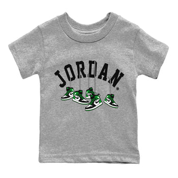 Air Jordan 1 Celtics Sneaker Match Tees Hanging Sneakers Sneaker Tees Air Jordan 1 Retro Celtics Sneaker Release Tees Kids Shirts Heather Grey 2