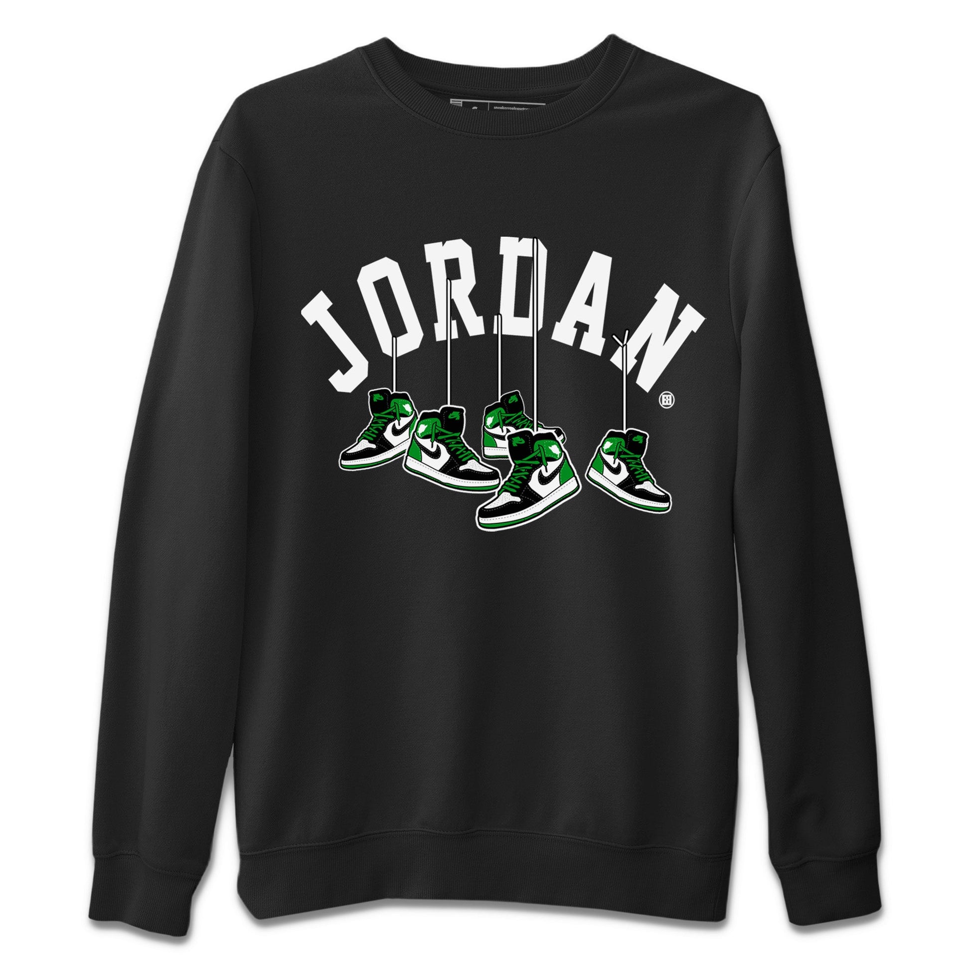Air Jordan 1 Celtics Sneaker Match Tees Hanging Sneakers Sneaker Tees Air Jordan 1 Retro Celtics Sneaker Release Tees Unisex Shirts Black 2