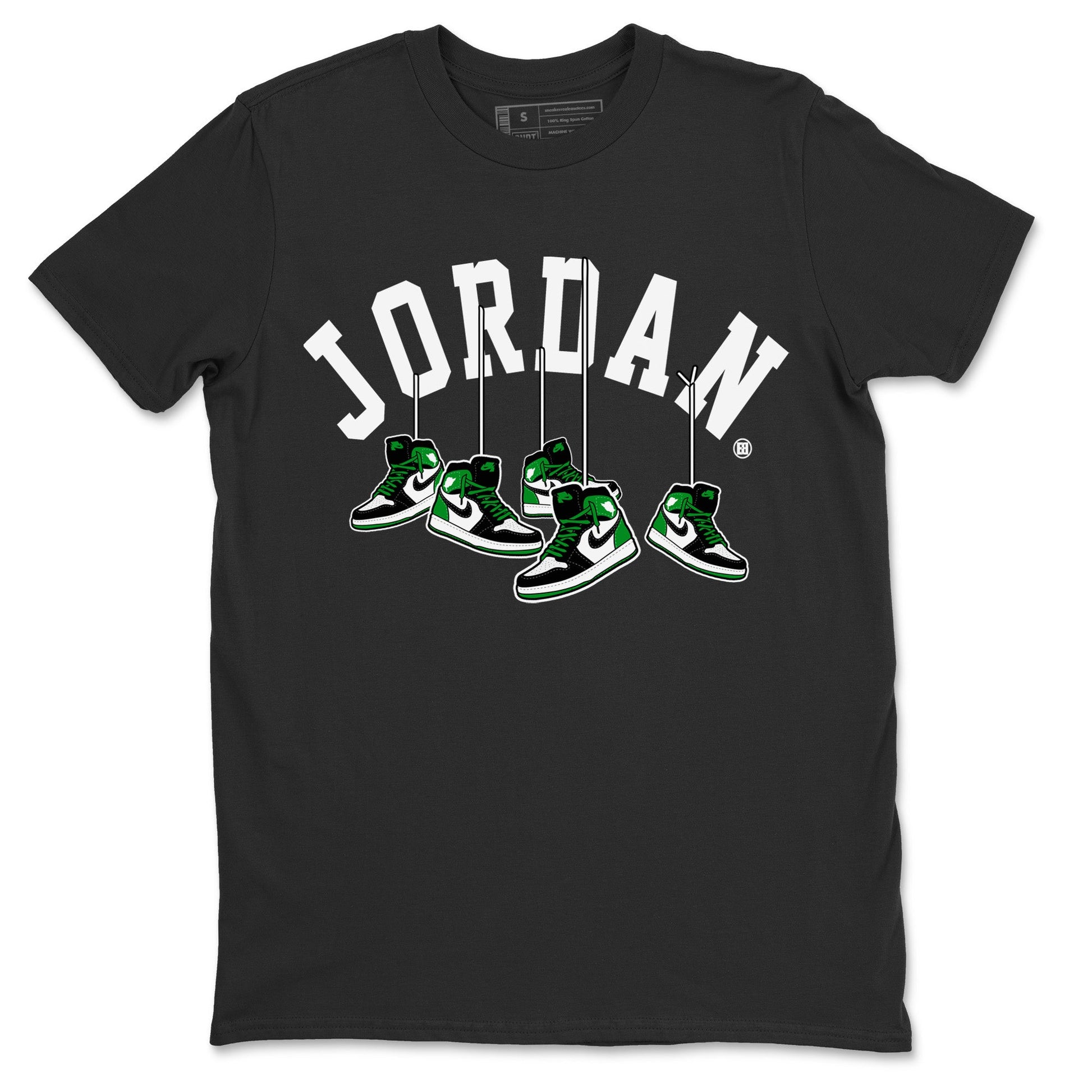 Air Jordan 1 Celtics Sneaker Match Tees Hanging Sneakers Sneaker Tees Air Jordan 1 Retro Celtics Sneaker Release Tees Unisex Shirts Black 2