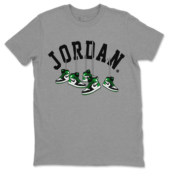 Air Jordan 1 Celtics Sneaker Match Tees Hanging Sneakers Sneaker Tees Air Jordan 1 Retro Celtics Sneaker Release Tees Unisex Shirts Heather Grey 2