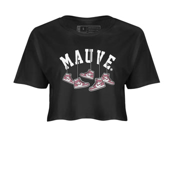 Air Jordan 1 Mauve shirt to match jordans Hanging Sneakers sneaker matching t-shirt Jordan 1 High OG Mauve SNRT Sneaker Release Tees Black 2 Crop T-Shirt