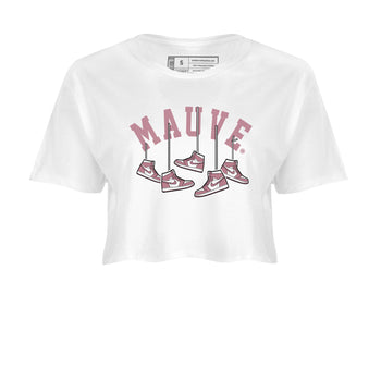 Air Jordan 1 Mauve shirt to match jordans Hanging Sneakers sneaker matching t-shirt Jordan 1 High OG Mauve SNRT Sneaker Release Tees White 2 Crop T-Shirt