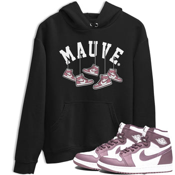 Air Jordan 1 Mauve shirt to match jordans Hanging Sneakers sneaker matching t-shirt Jordan 1 High OG Mauve SNRT Sneaker Release Tees Unisex Black 1 T-Shirt