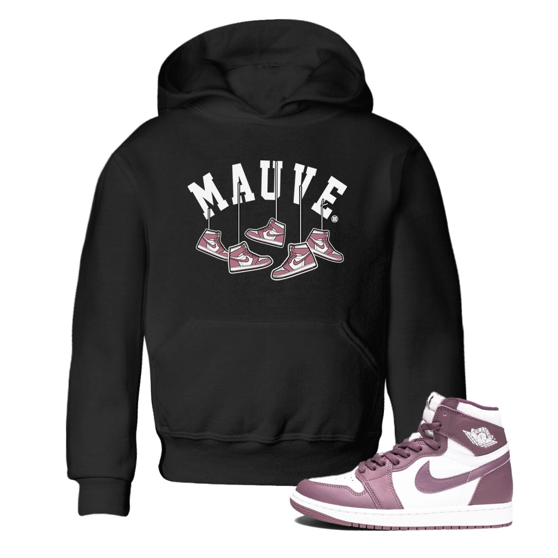 Air Jordan 1 Mauve shirt to match jordans Hanging Sneakers sneaker matching t-shirt Jordan 1 High OG Mauve SNRT Sneaker Release Tees Baby Toddler Black 1 T-Shirt