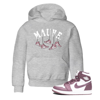 Air Jordan 1 Mauve shirt to match jordans Hanging Sneakers sneaker matching t-shirt Jordan 1 High OG Mauve SNRT Sneaker Release Tees Baby Toddler Heather Grey 1 T-Shirt