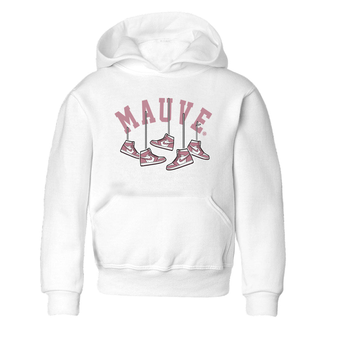 Air Jordan 1 Mauve shirt to match jordans Hanging Sneakers sneaker matching t-shirt Jordan 1 High OG Mauve SNRT Sneaker Release Tees Baby Toddler White 2 T-Shirt