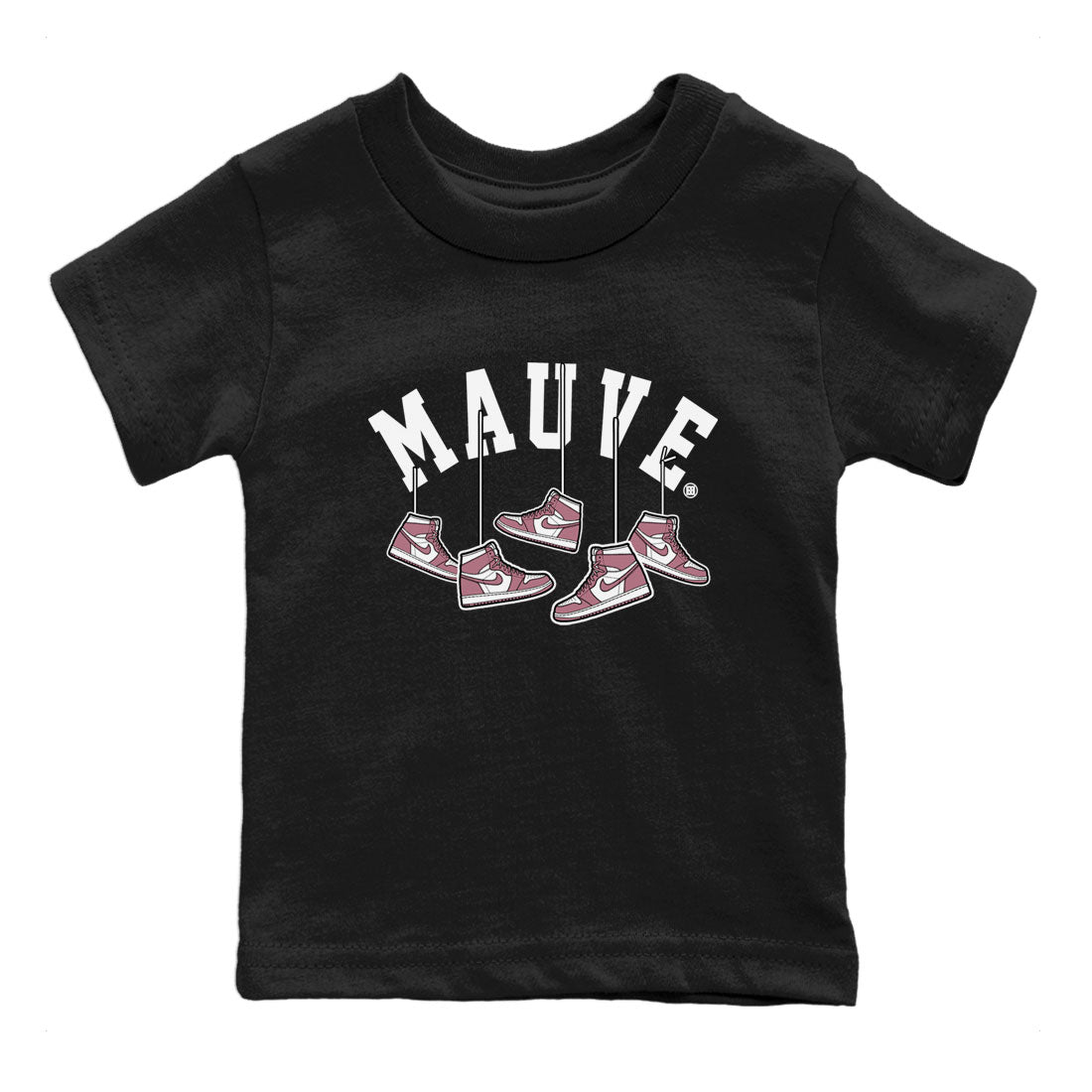 Air Jordan 1 Mauve shirt to match jordans Hanging Sneakers sneaker matching t-shirt Jordan 1 High OG Mauve SNRT Sneaker Release Tees Baby Toddler Black 2 T-Shirt