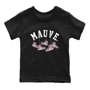 Air Jordan 1 Mauve shirt to match jordans Hanging Sneakers sneaker matching t-shirt Jordan 1 High OG Mauve SNRT Sneaker Release Tees Baby Toddler Black 2 T-Shirt