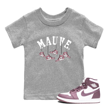 Air Jordan 1 Mauve shirt to match jordans Hanging Sneakers sneaker matching t-shirt Jordan 1 High OG Mauve SNRT Sneaker Release Tees Baby Toddler Heather Grey 1 T-Shirt