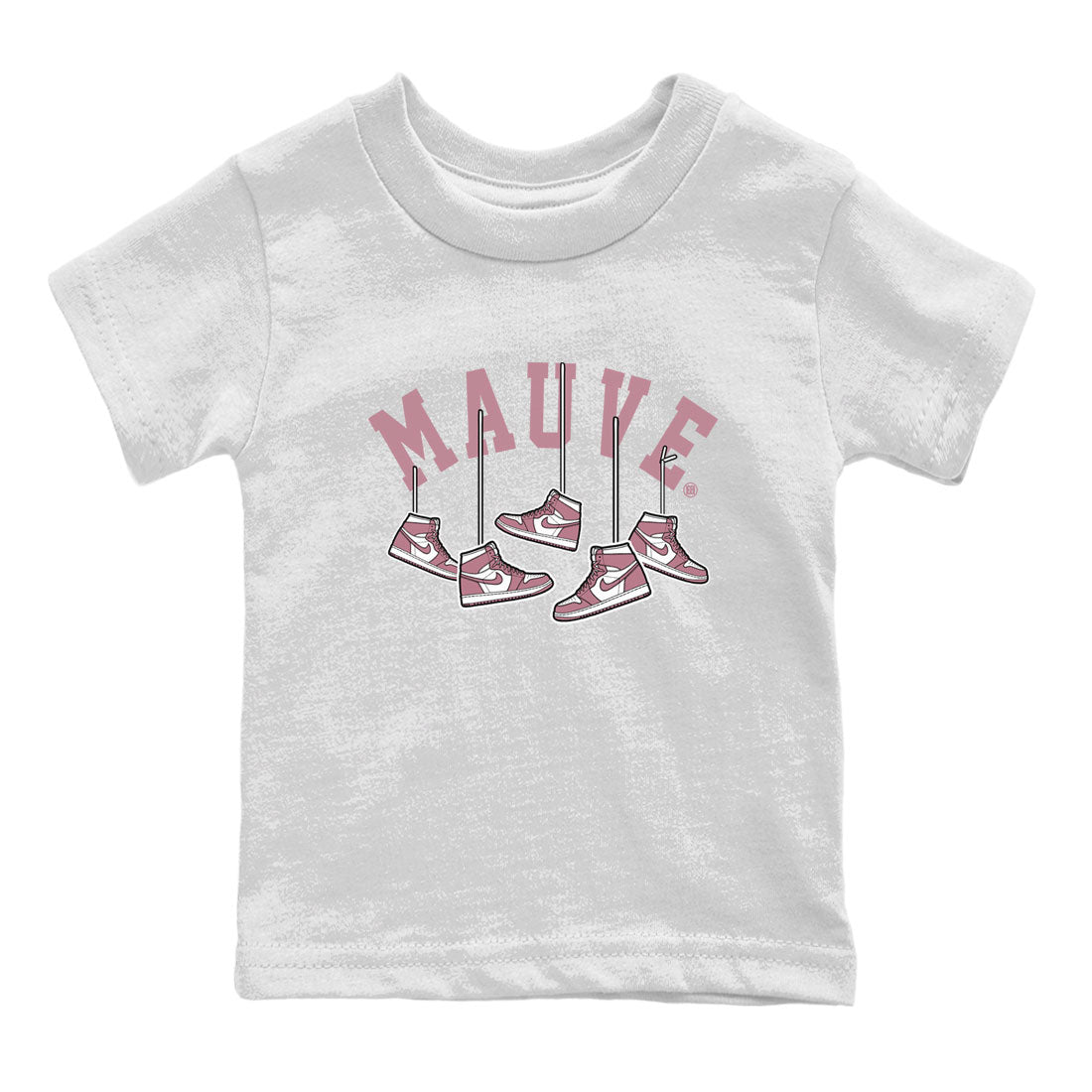 Air Jordan 1 Mauve shirt to match jordans Hanging Sneakers sneaker matching t-shirt Jordan 1 High OG Mauve SNRT Sneaker Release Tees Baby Toddler White 2 T-Shirt