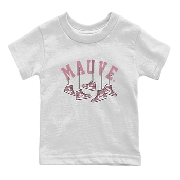 Air Jordan 1 Mauve shirt to match jordans Hanging Sneakers sneaker matching t-shirt Jordan 1 High OG Mauve SNRT Sneaker Release Tees Baby Toddler White 2 T-Shirt