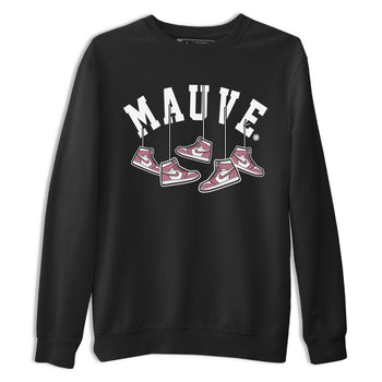 Air Jordan 1 Mauve shirt to match jordans Hanging Sneakers sneaker matching t-shirt Jordan 1 High OG Mauve SNRT Sneaker Release Tees Unisex Black 2 T-Shirt