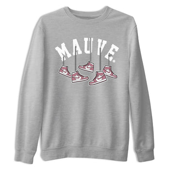 Air Jordan 1 Mauve shirt to match jordans Hanging Sneakers sneaker matching t-shirt Jordan 1 High OG Mauve SNRT Sneaker Release Tees Unisex Heather Grey 2 T-Shirt