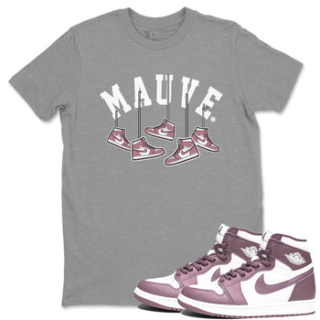 Air Jordan 1 Mauve shirt to match jordans Hanging Sneakers sneaker matching t-shirt Jordan 1 High OG Mauve SNRT Sneaker Release Tees Unisex Heather Grey 1 T-Shirt