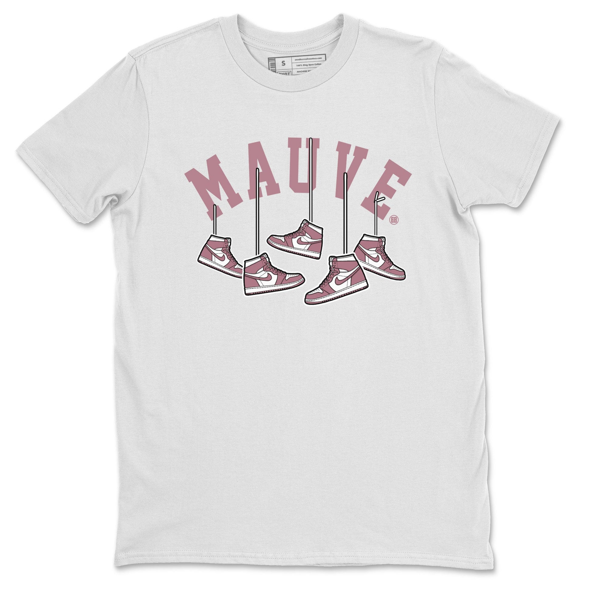 Air Jordan 1 Mauve shirt to match jordans Hanging Sneakers sneaker matching t-shirt Jordan 1 High OG Mauve SNRT Sneaker Release Tees Unisex White 2 T-Shirt