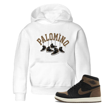 1s Palomino shirt to match jordans Hanging Sneakers sneaker tees Air Jordan 1 Palomino SNRT Sneaker Release Tees Baby Toddler White 1 T-Shirt