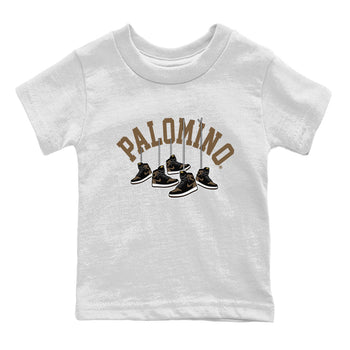 1s Palomino shirt to match jordans Hanging Sneakers sneaker tees Air Jordan 1 Palomino SNRT Sneaker Release Tees Baby Toddler White 2 T-Shirt